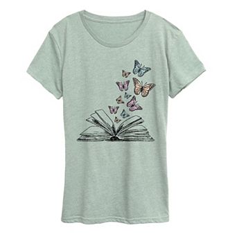 Women's Butterfly Book Graphic Tee