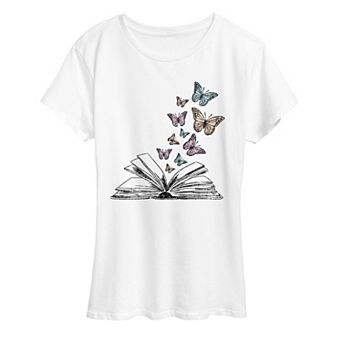 Women's Butterfly Book Graphic Tee