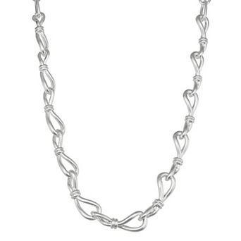Napier Silver-Tone Bound Collar Necklace
