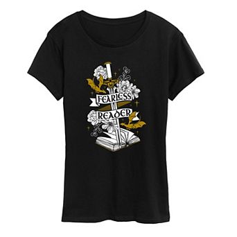 Women's Fearless Reader Book & Sword Graphic Tee