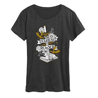 Women's Fearless Reader Book & Sword Graphic Tee