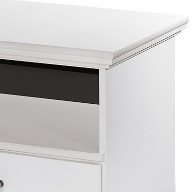 Nightstand, 1 Storage Drawers, Molded Trim Details