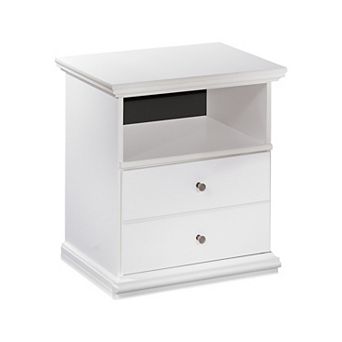 Nightstand, 1 Storage Drawers, Molded Trim Details