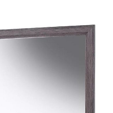 Dresser Mirror, Foil Gray Solid Wood, 35x39 Broad Frame Design
