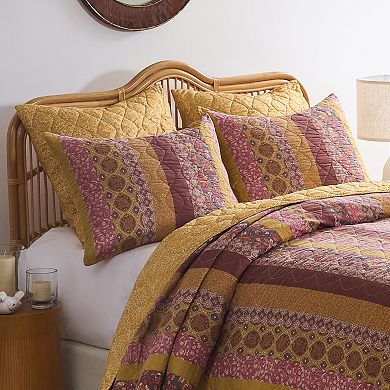 Marigold Sunset 100% Cotton Machine Quilted Sham