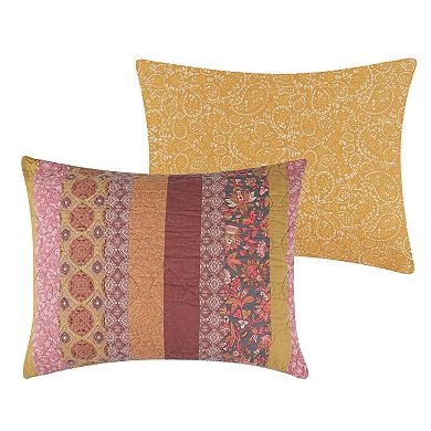 Marigold Sunset 100% Cotton Machine Quilted Sham