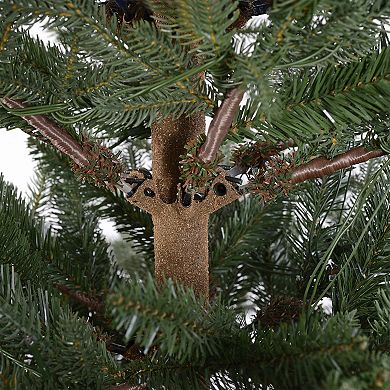 7 Foot Pre-Lit Alberta Alpine Fir Christmas Tree with 400 Warm White LED Lights