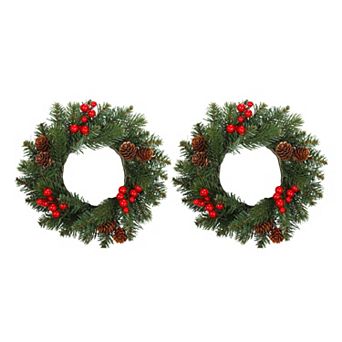 Adjustable Candle Ring or Mini Wreath, 2 Pack, for Various Candle Sizes