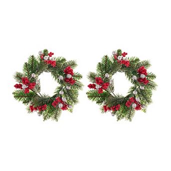 Adjustable Candle Ring or Mini Wreath, 2 Pack, for Various Candle Sizes