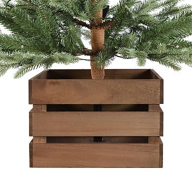 4.5 Ft. Alberta Alpine Potted Tree, 120 Warm White LED Lights, Twinkle and Steady Light Functions