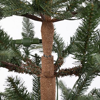 4.5 Ft. Alberta Alpine Potted Tree, 120 Warm White LED Lights, Twinkle and Steady Light Functions