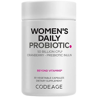 Codeage Women’s Daily Probiotic 50B CFU, Cranberry, Organic Chicory Root, 30 ct