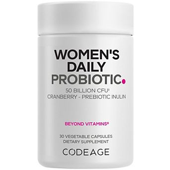 Codeage Women’s Daily Probiotic 50B CFU, Cranberry, Organic Chicory Root, 30 ct