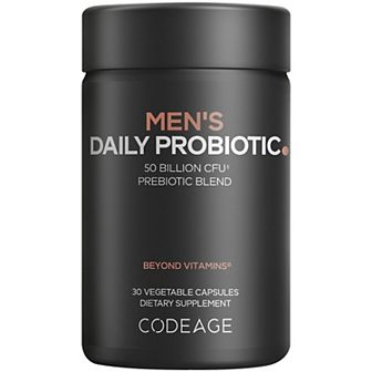 Codeage Men’s Daily Probiotic 50B CFU, Zinc, Saw Palmetto, Inulin, 30 ct