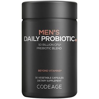 Codeage Men’s Daily Probiotic 50B CFU, Zinc, Saw Palmetto, Inulin, 30 ct