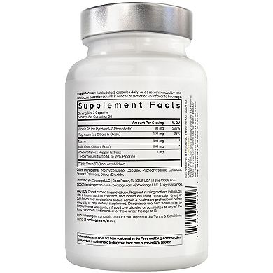 Amen Magnesium Citrate, Vitamin B6, Taurine, Inulin Chicory Root, BioPerine, 60 ct