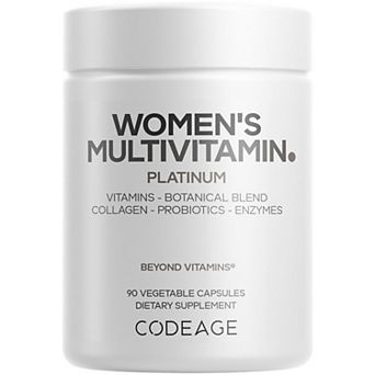 Codeage Women’s Multivitamin Platinum, Vitamins A D3 K1 K2 B12, 90 ct