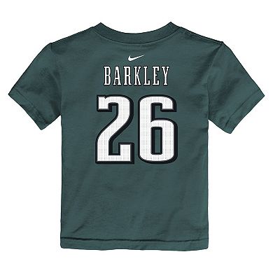 Toddler Nike Saquon Barkley Midnight Green Philadelphia Eagles Player Name & Number T-Shirt
