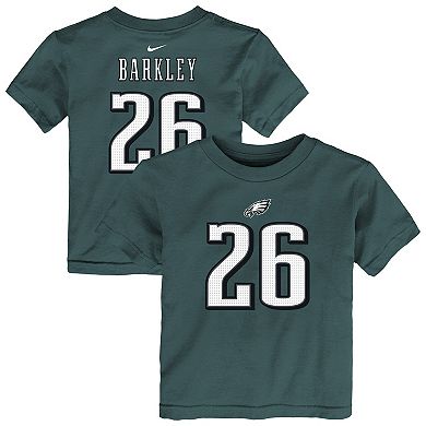 Toddler Nike Saquon Barkley Midnight Green Philadelphia Eagles Player Name & Number T-Shirt