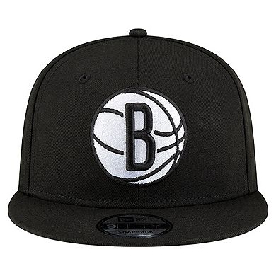 Men's New Era Black Brooklyn Nets 9FIFTY Snapback Hat