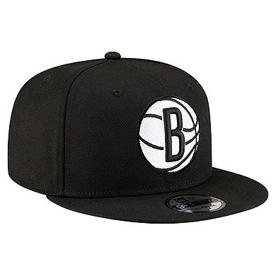 Men's New Era Black Brooklyn Nets 9FIFTY Snapback Hat