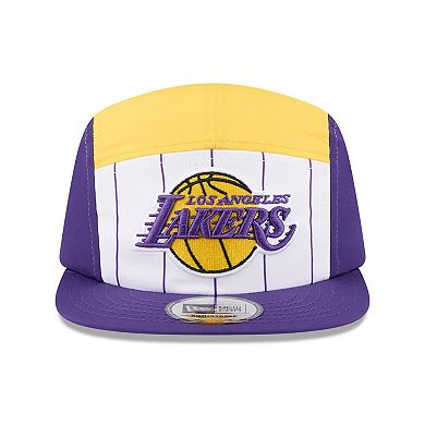 Men's New Era White/Purple Los Angeles Lakers 2025 NBA Tip Off Camper Adjustable Hat