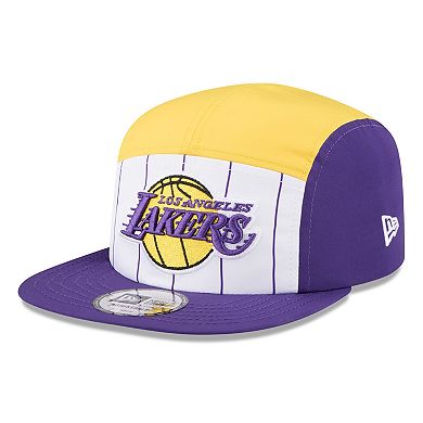 Men's New Era White/Purple Los Angeles Lakers 2025 NBA Tip Off Camper Adjustable Hat