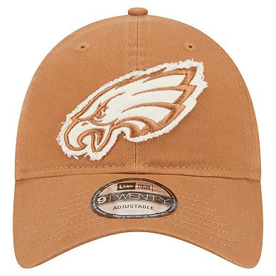 Men's New Era Brown Philadelphia Eagles Stamp 9TWENTY Adjustable Hat