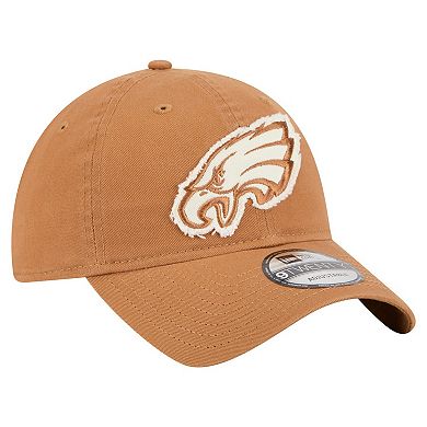 Men's New Era Brown Philadelphia Eagles Stamp 9TWENTY Adjustable Hat