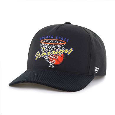 Men's '47 Black Golden State Warriors Nothing But Net Hitch Adjustable Hat