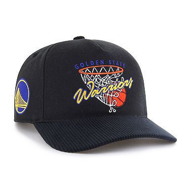 Men's '47 Black Golden State Warriors Nothing But Net Hitch Adjustable Hat