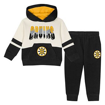 Toddler Outerstuff Black Boston Bruins Chants and Cheers Fleece Hoodie and Pants Set