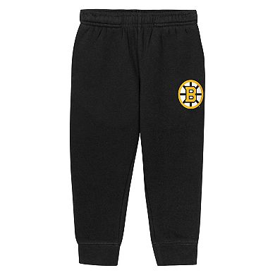 Toddler Outerstuff Black Boston Bruins Chants and Cheers Fleece Hoodie and Pants Set