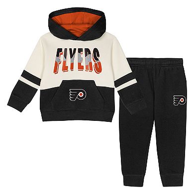 Toddler Outerstuff Black Philadelphia Flyers Chants and Cheers Fleece Hoodie and Pants Set