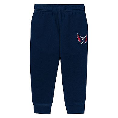 Toddler Outerstuff Navy Washington Capitals Chants and Cheers Fleece Hoodie and Pants Set