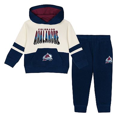 Toddler Outerstuff Navy Colorado Avalanche Chants and Cheers Fleece Hoodie and Pants Set
