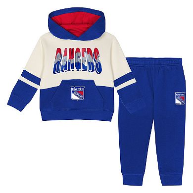 Toddler Outerstuff Blue New York Rangers Chants and Cheers Fleece Hoodie and Pants Set