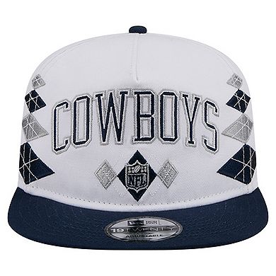 Men's New Era White Dallas Cowboys Argyle 19TWENTY Adjustable Hat