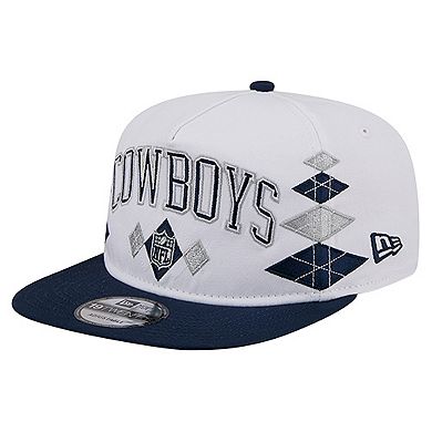 Men's New Era White Dallas Cowboys Argyle 19TWENTY Adjustable Hat