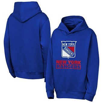Youth Outerstuff Blue New York Rangers Back to Basics Hoodie