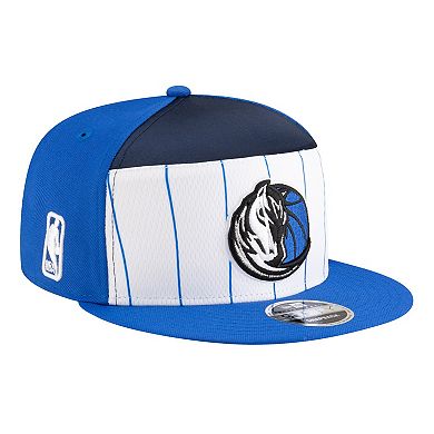 Youth New Era White/Blue Dallas Mavericks 2025 NBA Tip Off Split Panel 9FIFTY Snapback Hat
