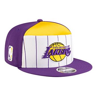 Youth New Era White/Purple Los Angeles Lakers 2025 NBA Tip Off Split Panel 9FIFTY Snapback Hat