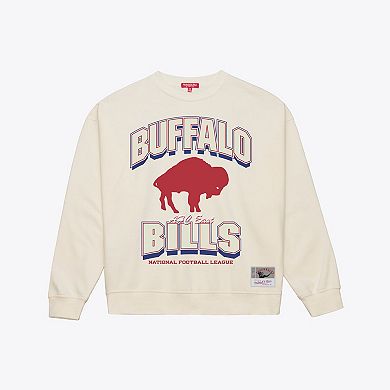 Women's Mitchell & Ness Cream Buffalo Bills Tonal Arch Sweatshirt