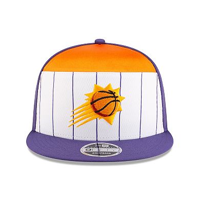 Men's New Era White/Purple Phoenix Suns 2025 NBA Tip Off Split Panel 9FIFTY Snapback Hat
