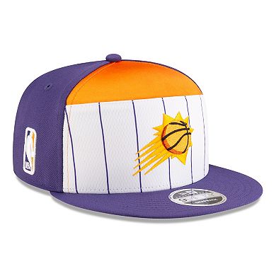 Men's New Era White/Purple Phoenix Suns 2025 NBA Tip Off Split Panel 9FIFTY Snapback Hat