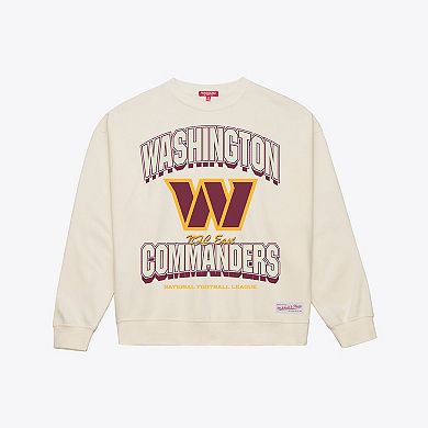 Women's Mitchell & Ness Cream Washington Commanders Tonal Arch Sweatshirt