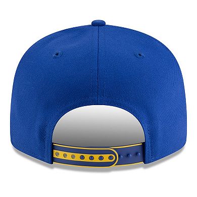 Men's New Era White/Royal Golden State Warriors 2025 NBA Tip Off Split Panel 9FIFTY Snapback Hat
