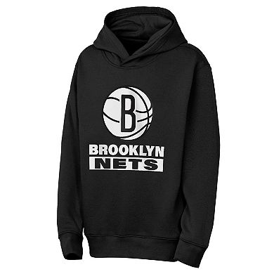 Youth Outerstuff Black Brooklyn Nets Back To The Basics Hoodie