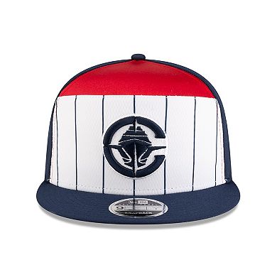 Men's New Era White/Navy LA Clippers 2025 NBA Tip Off Split Panel 9FIFTY Snapback Hat