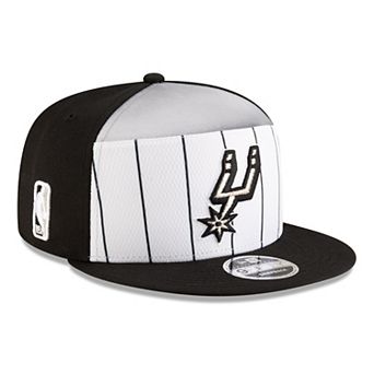 Men's New Era White/Black San Antonio Spurs 2025 NBA Tip Off Split Panel 9FIFTY Snapback Hat